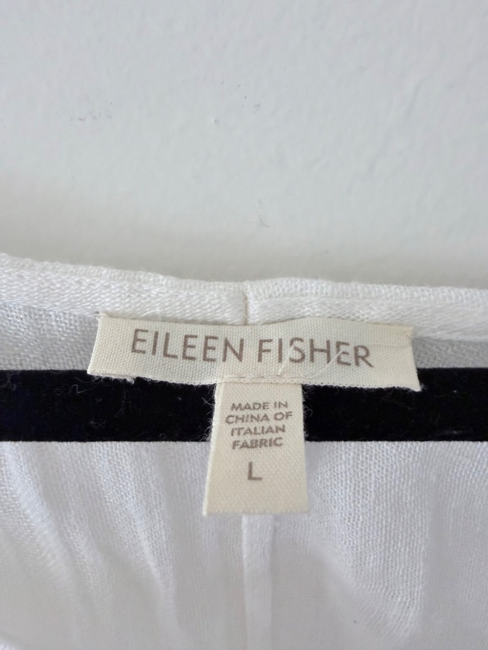 Eileen Fisher 100% Linen White Overshirt Kimono Sleeve Lagenlook Layering Sheer - Picture 2 of 7